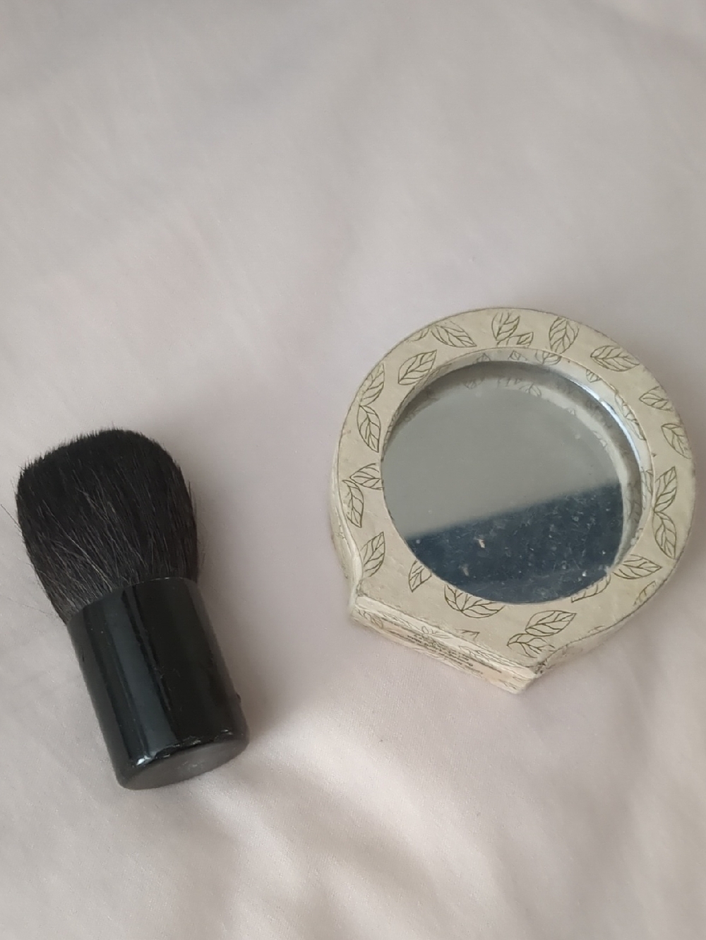Compact Mirror and Blush Brush - Preloved